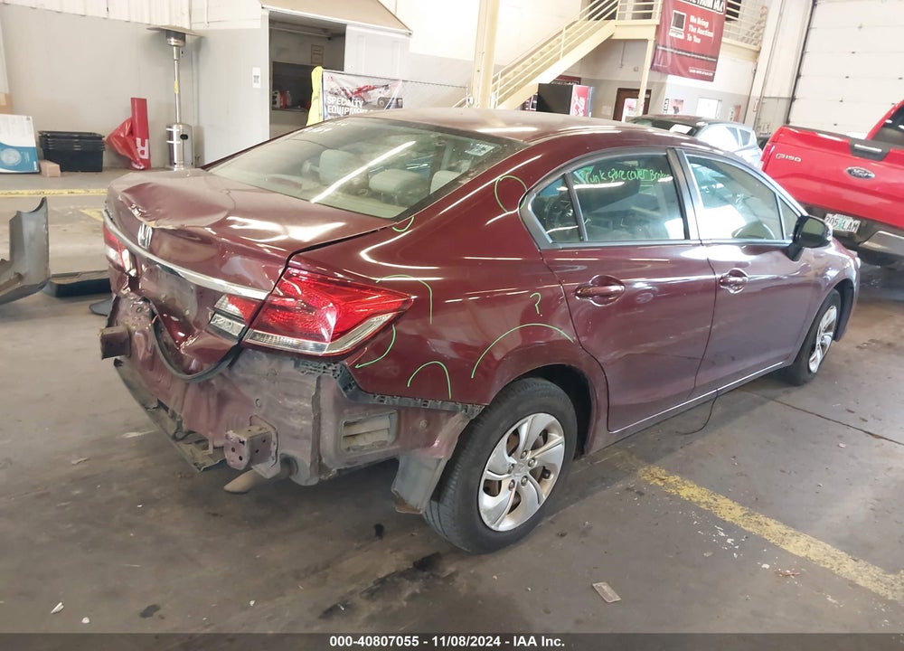 2013 HONDA CIVIC LX VIN: 2HGFB2F54DH573750