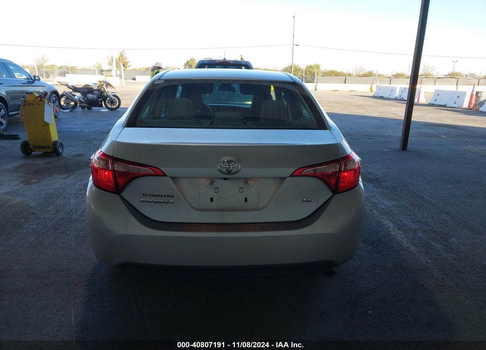 2017 TOYOTA COROLLA LE VIN: 2T1BURHE6HC893598
