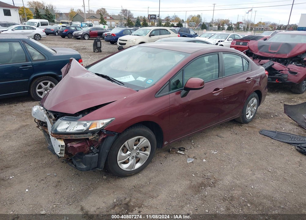 2013 HONDA CIVIC LX VIN: 2HGFB2F55DH600146