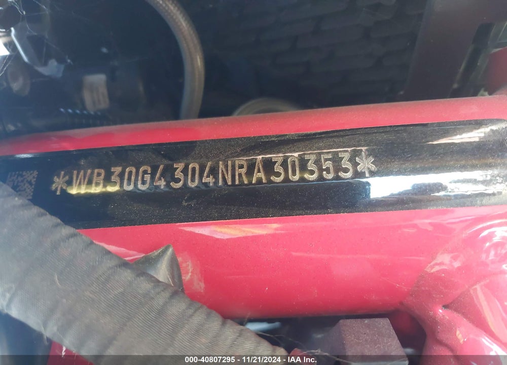2022 BMW G310 R VIN: WB30G4304NRA30353
