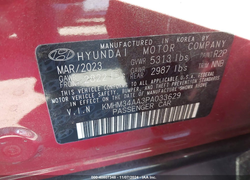 2023 HYUNDAI IONIQ 6 SEL VIN: KMHM34AA3PA033629