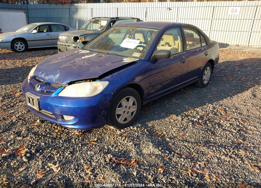 2005 HONDA CIVIC VP VIN: 2HGES16365H534776
