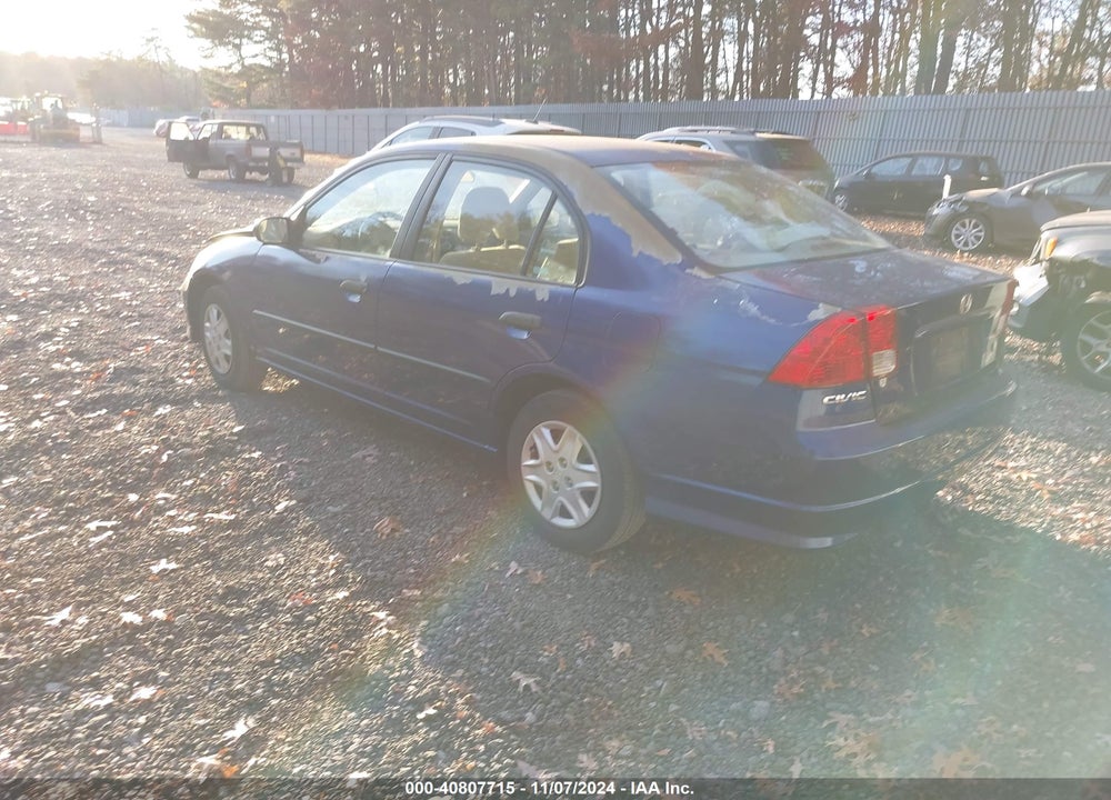 2005 HONDA CIVIC VP VIN: 2HGES16365H534776