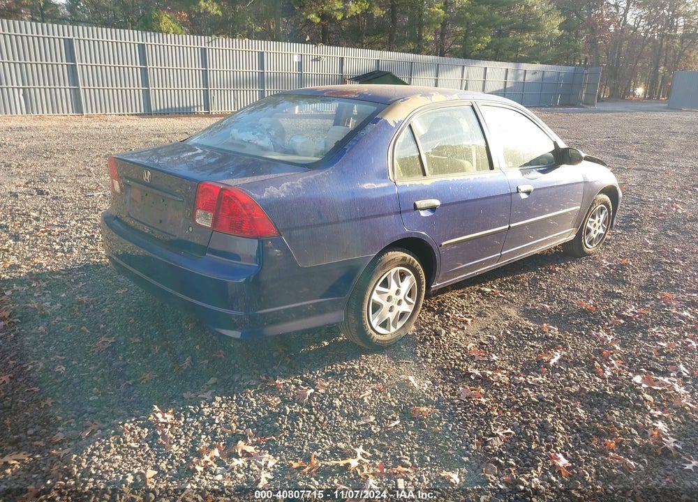 2005 HONDA CIVIC VP VIN: 2HGES16365H534776