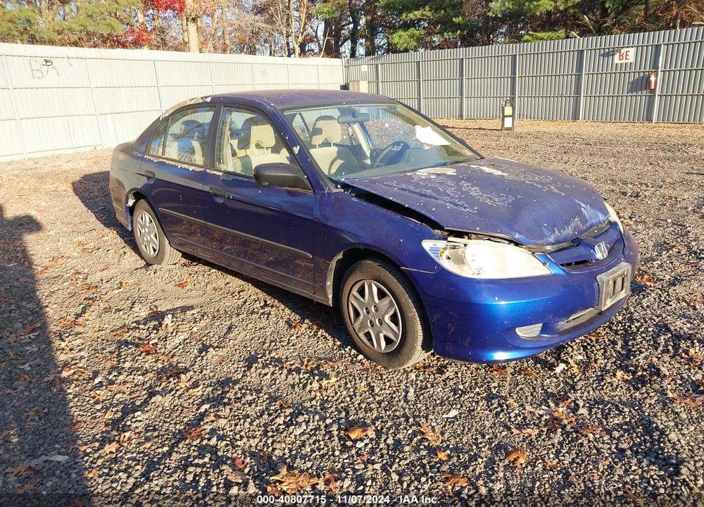 2005 HONDA CIVIC VP VIN: 2HGES16365H534776