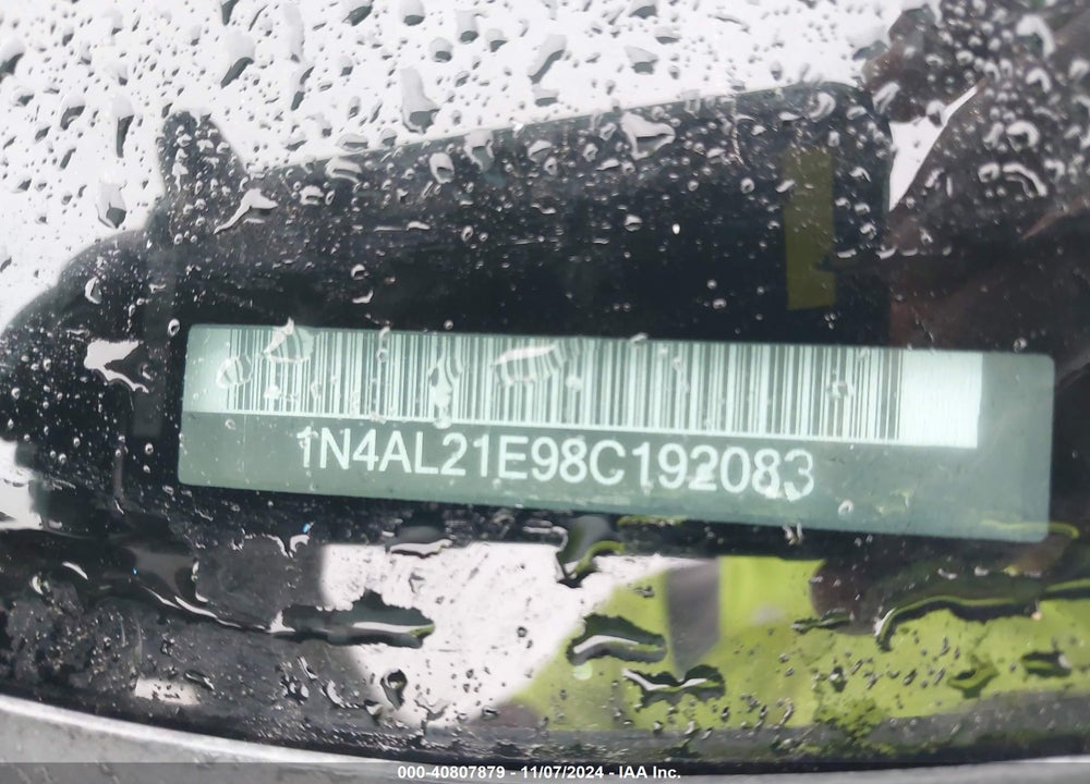 2008 NISSAN ALTIMA 2.5 S VIN: 1N4AL21E98C192083