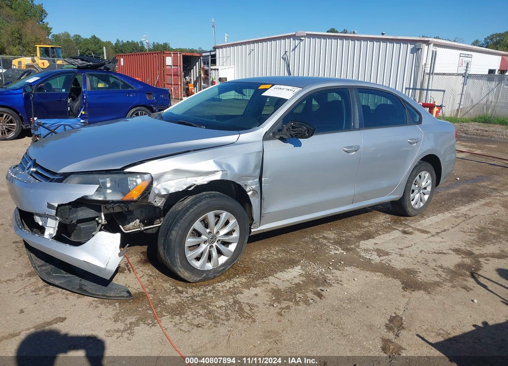 2012 VOLKSWAGEN PASSAT 2.5L S VIN: 1VWAH7A34CC096407