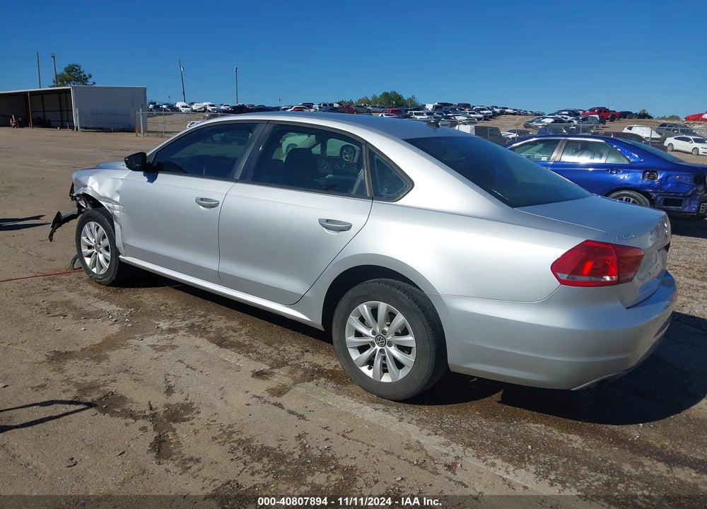 2012 VOLKSWAGEN PASSAT 2.5L S VIN: 1VWAH7A34CC096407