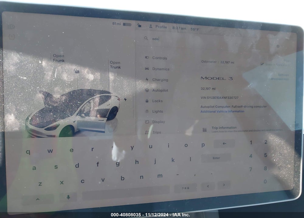 2022 TESLA MODEL 3 VIN: 5YJ3E1EAXNF330727