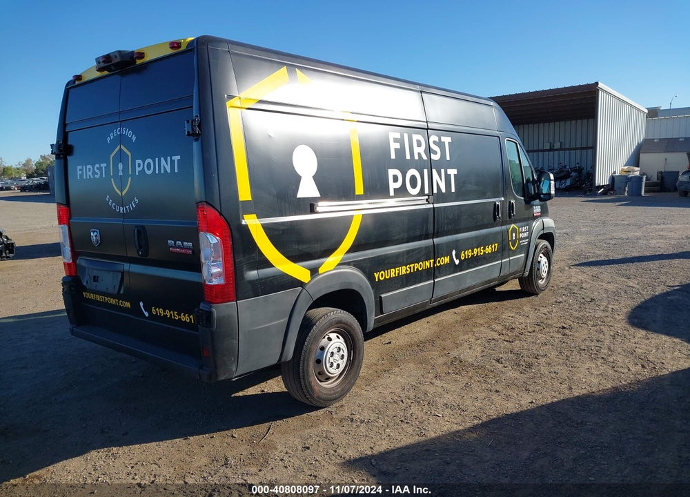 2022 RAM PROMASTER 2500 HIGH ROOF 159 WB VIN: 3C6LRVDGXNE123348