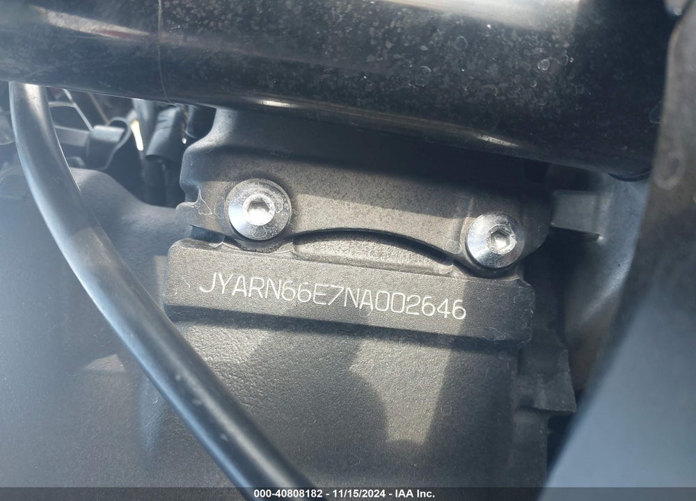 2022 YAMAHA YZFR1 VIN: JYARN66E7NA002646