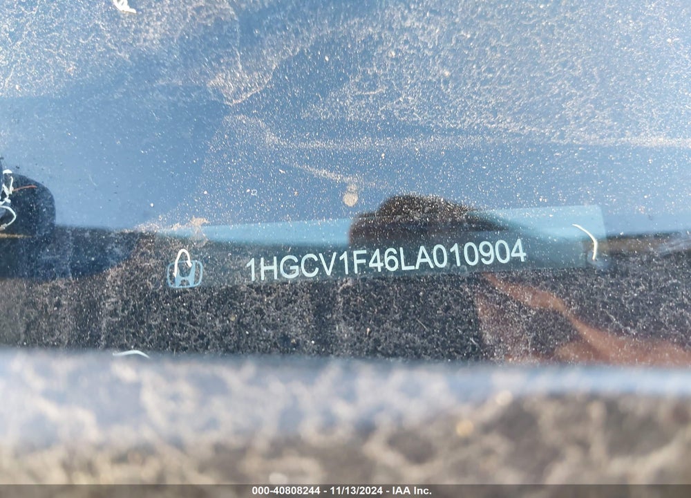 2020 HONDA ACCORD EX VIN: 1HGCV1F46LA010904