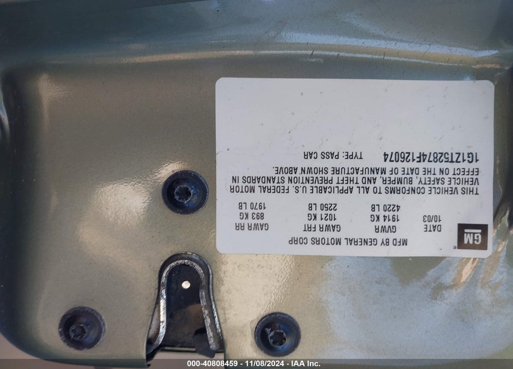 2004 CHEVROLET MALIBU LS VIN: 1G1ZT52874F126074
