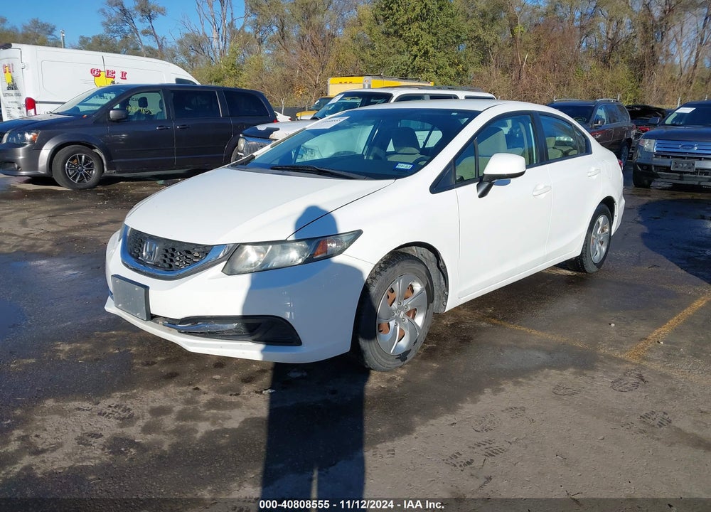 2013 HONDA CIVIC LX VIN: 19XFB2F50DE058206