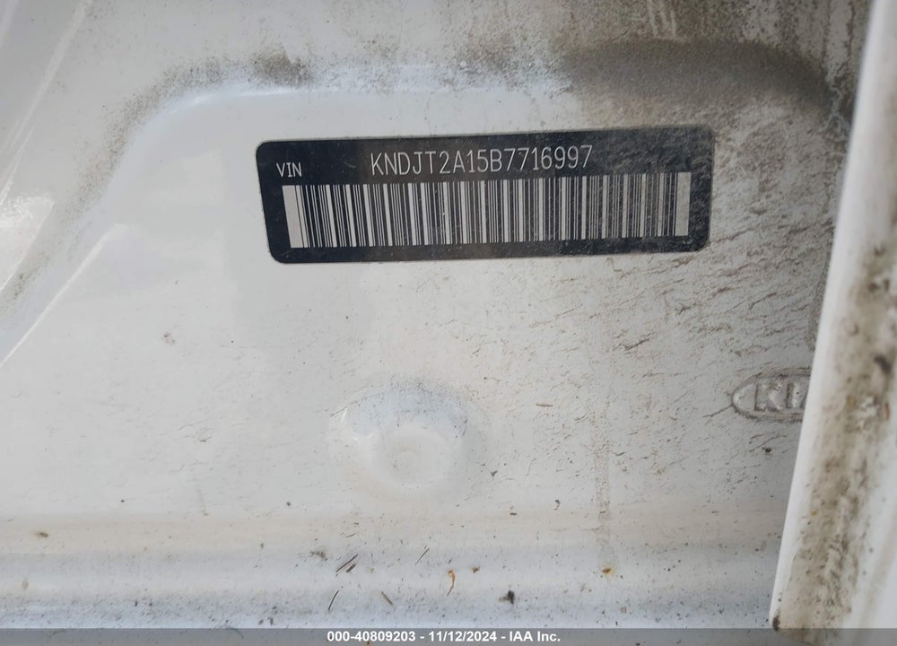 2011 KIA SOUL VIN: KNDJT2A15B7716997