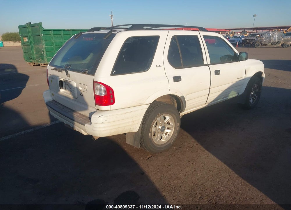 2002 ISUZU RODEO LS 3.2L V6/LSE 3.2L V6/S 3.2L V6 VIN: 4S2CK58W724313155