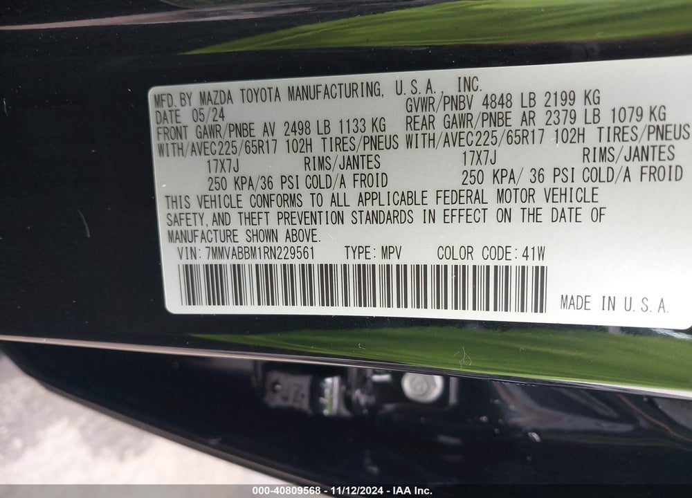 2024 MAZDA CX-50 2.5 S PREFERRED VIN: 7MMVABBM1RN229561