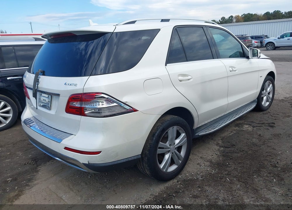 2012 MERCEDES-BENZ ML 350 4MATIC VIN: 4JGDA5HB1CA032290