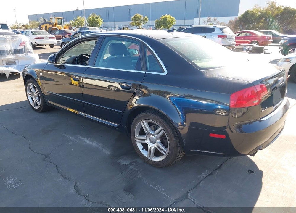 2008 AUDI A4 2.0T VIN: WAUAF78EX8A115218