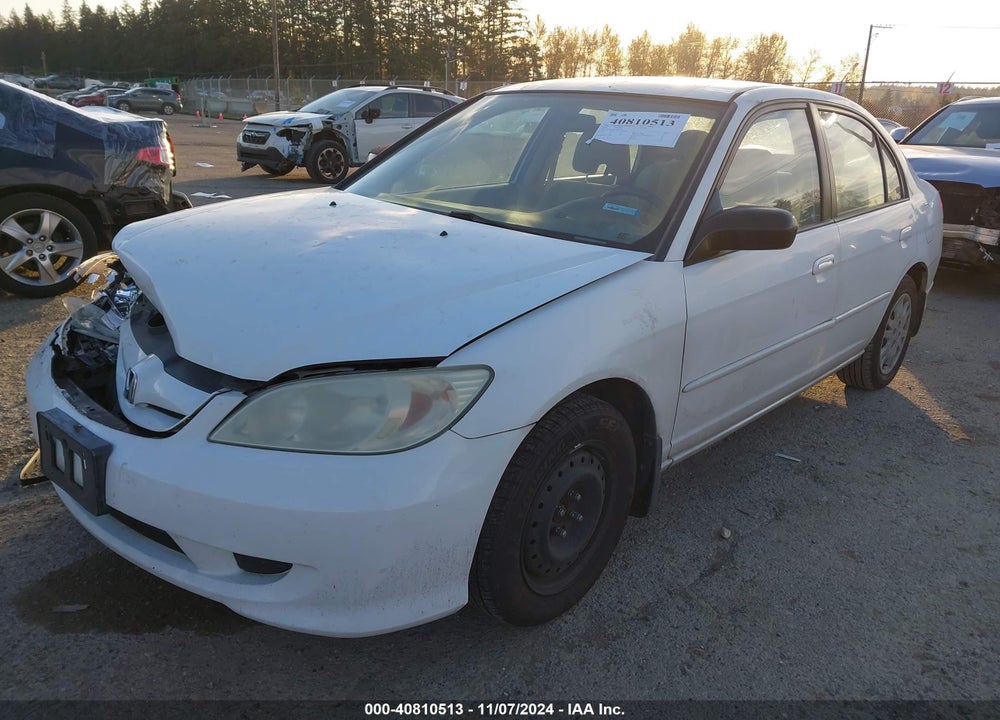 2005 HONDA CIVIC LX VIN: 2HGES16505H609750