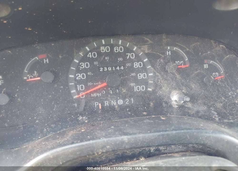 1999 FORD E-250 COMMERCIAL/RECREATIONAL VIN: 1FTNE24L1XHC19472