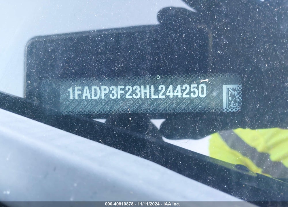 2017 FORD FOCUS VIN: 1FADP3F23HL244250