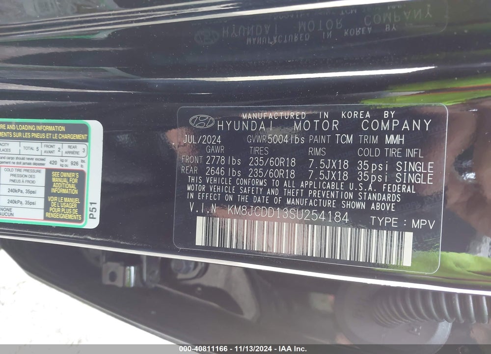 2025 HYUNDAI TUCSON HYBRID SEL CONVENIENCE VIN: KM8JCDD13SU254184