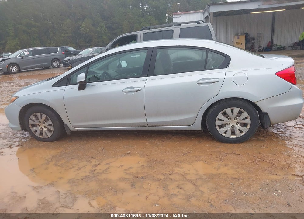 2012 HONDA CIVIC LX VIN: 19XFB2F59CE050927