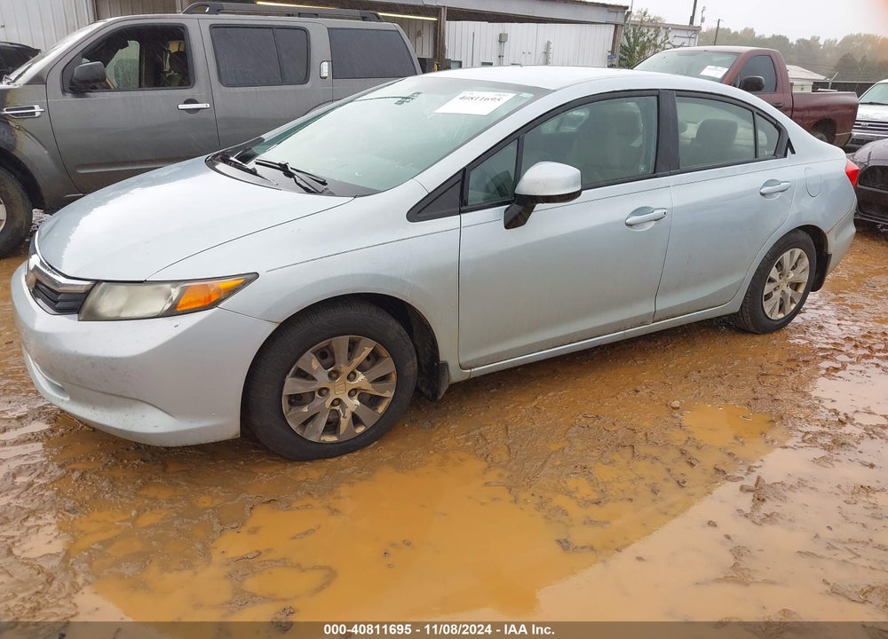 2012 HONDA CIVIC LX VIN: 19XFB2F59CE050927