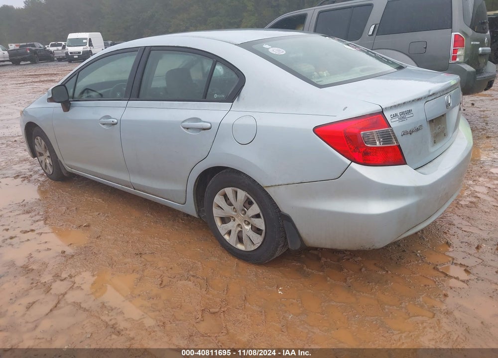 2012 HONDA CIVIC LX VIN: 19XFB2F59CE050927