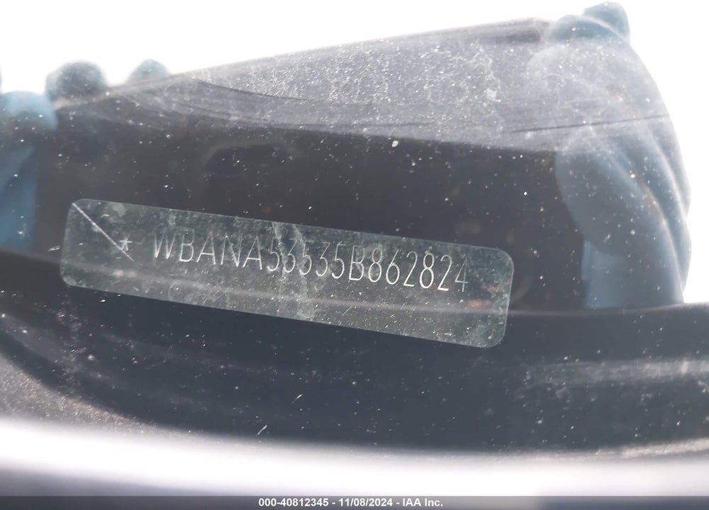 2005 BMW 525I VIN: WBANA53535B862824