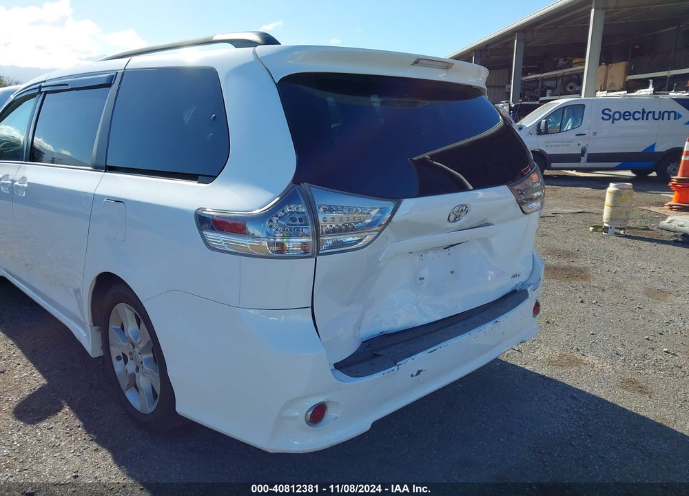2012 TOYOTA SIENNA SE 8 PASSENGER VIN: 5TDXK3DC8CS251316