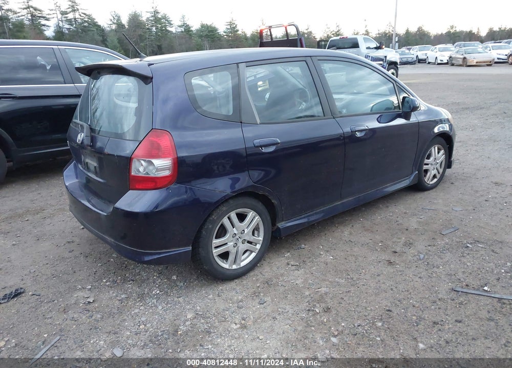 2008 HONDA FIT SPORT VIN: JHMGD386X8S016993