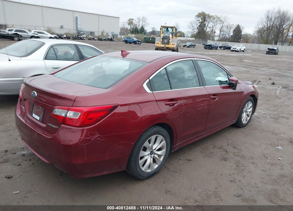2016 SUBARU LEGACY 2.5I PREMIUM VIN: 4S3BNBH6XG3015337