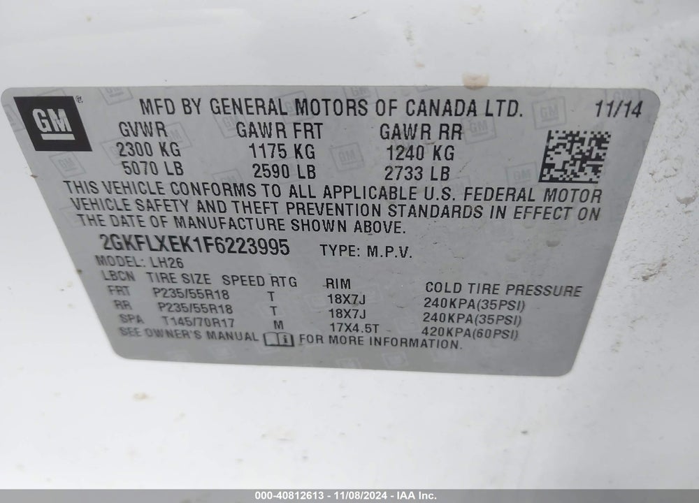 2015 GMC TERRAIN SLT-1 VIN: 2GKFLXEK1F6223995