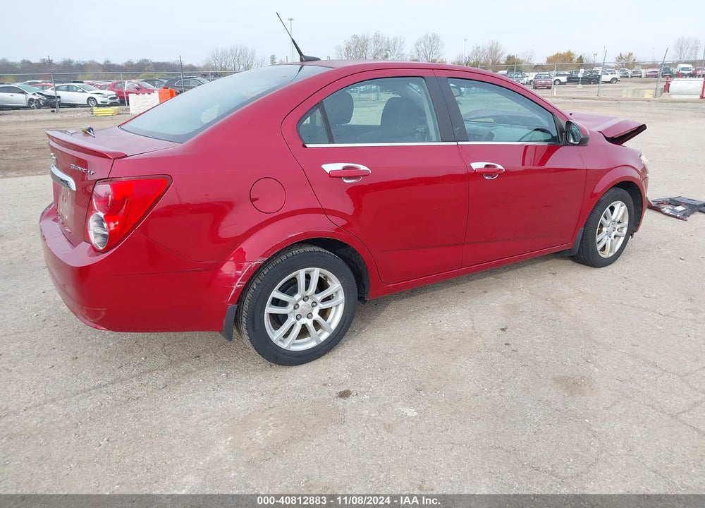 2013 CHEVROLET SONIC LT AUTO VIN: 1G1JC5SH7D4103337