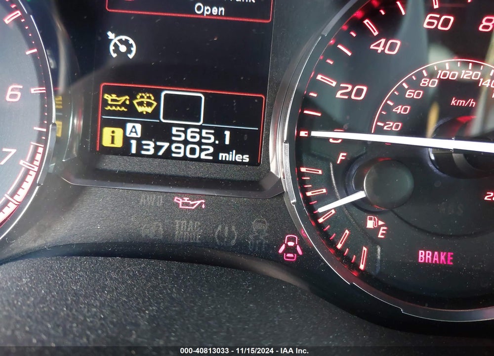 2015 SUBARU WRX VIN: JF1VA1A68F9834801