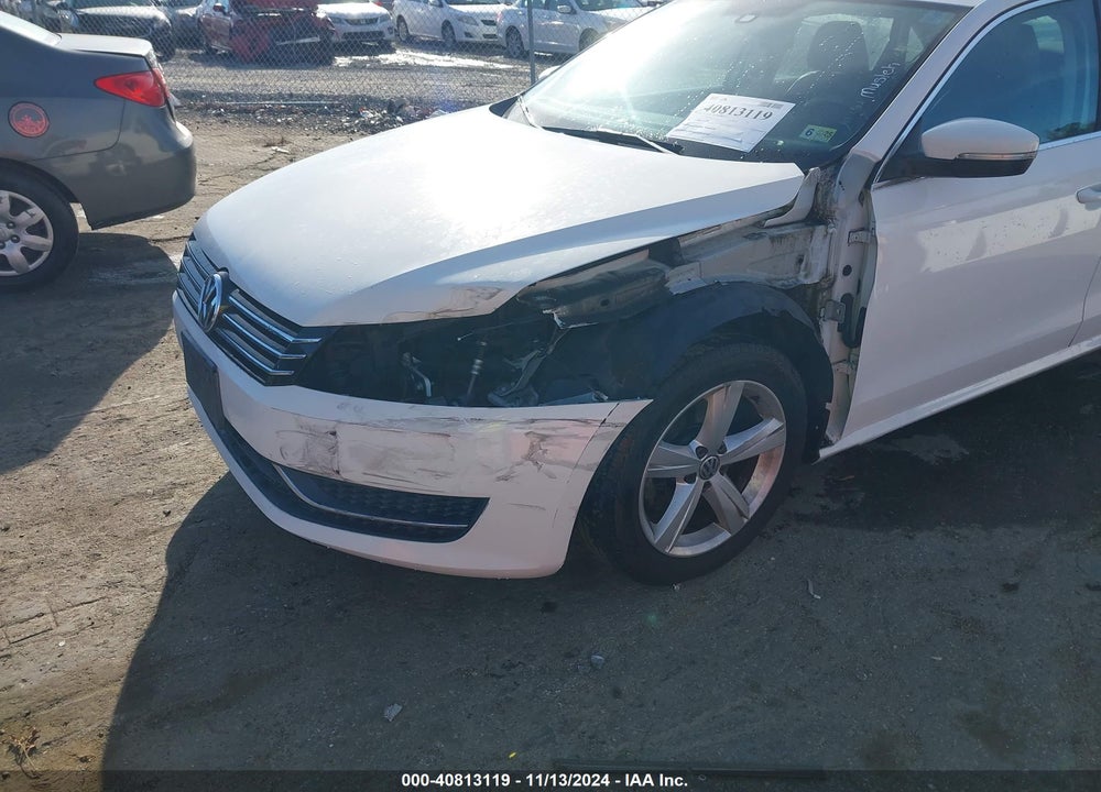 2013 VOLKSWAGEN PASSAT SE W/SUNROOF VIN: 1VWBP7A35DC139144