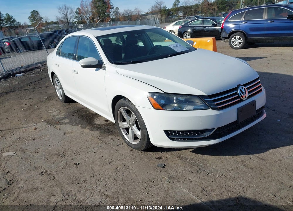 2013 VOLKSWAGEN PASSAT SE W/SUNROOF VIN: 1VWBP7A35DC139144
