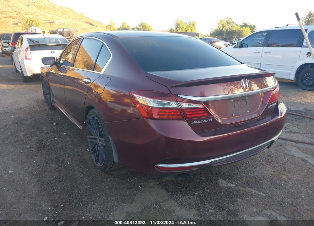 2016 HONDA ACCORD SPORT VIN: 1HGCR2F56GA016291