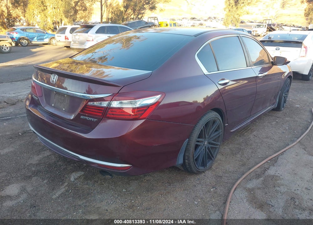 2016 HONDA ACCORD SPORT VIN: 1HGCR2F56GA016291