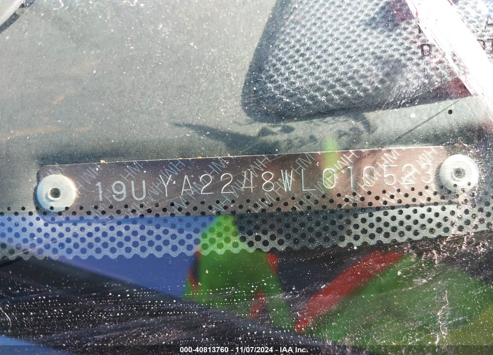 1998 ACURA CL 3.0 VIN: 19UYA2248WL010523
