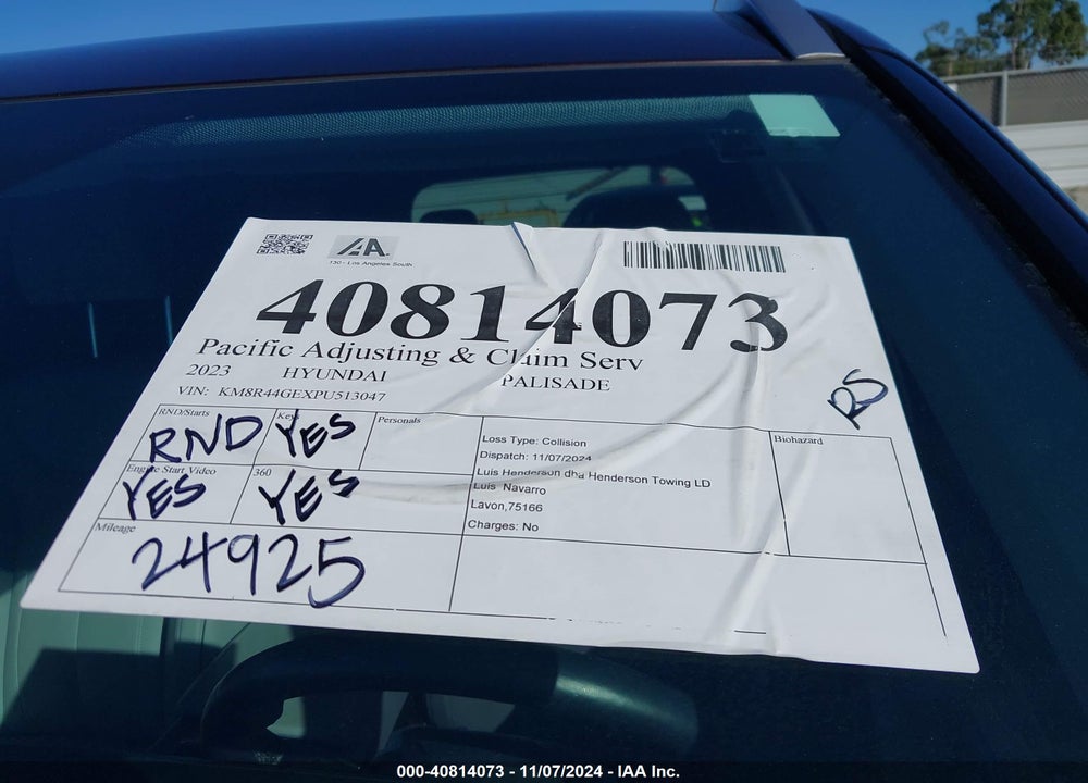 2023 HYUNDAI PALISADE SEL VIN: KM8R44GEXPU513047