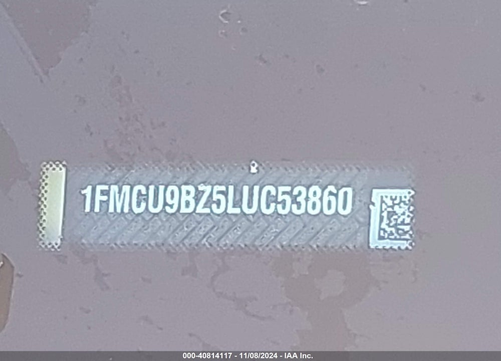 2020 FORD ESCAPE SE SPORT HYBRID VIN: 1FMCU9BZ5LUC53860