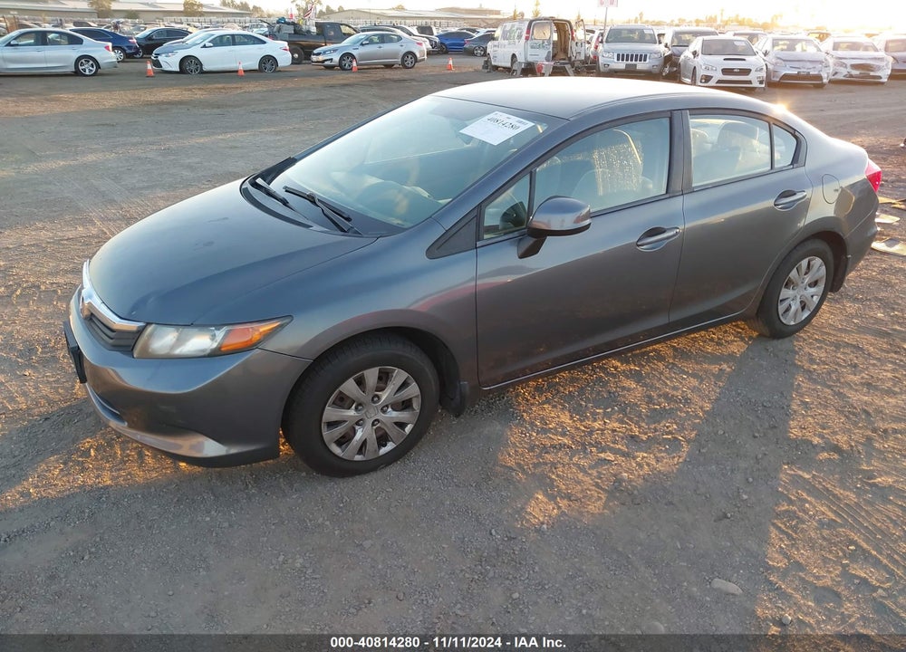 2012 HONDA CIVIC LX VIN: 19XFB2F5XCE350363