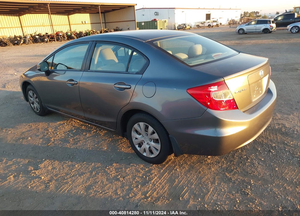 2012 HONDA CIVIC LX VIN: 19XFB2F5XCE350363