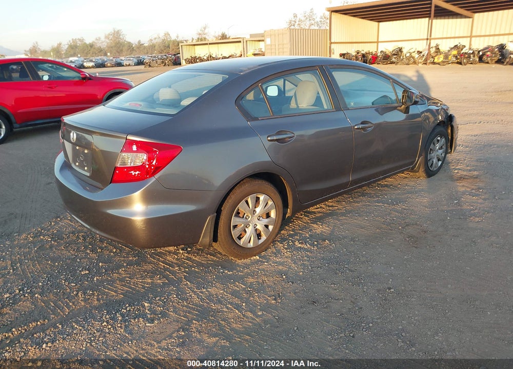 2012 HONDA CIVIC LX VIN: 19XFB2F5XCE350363