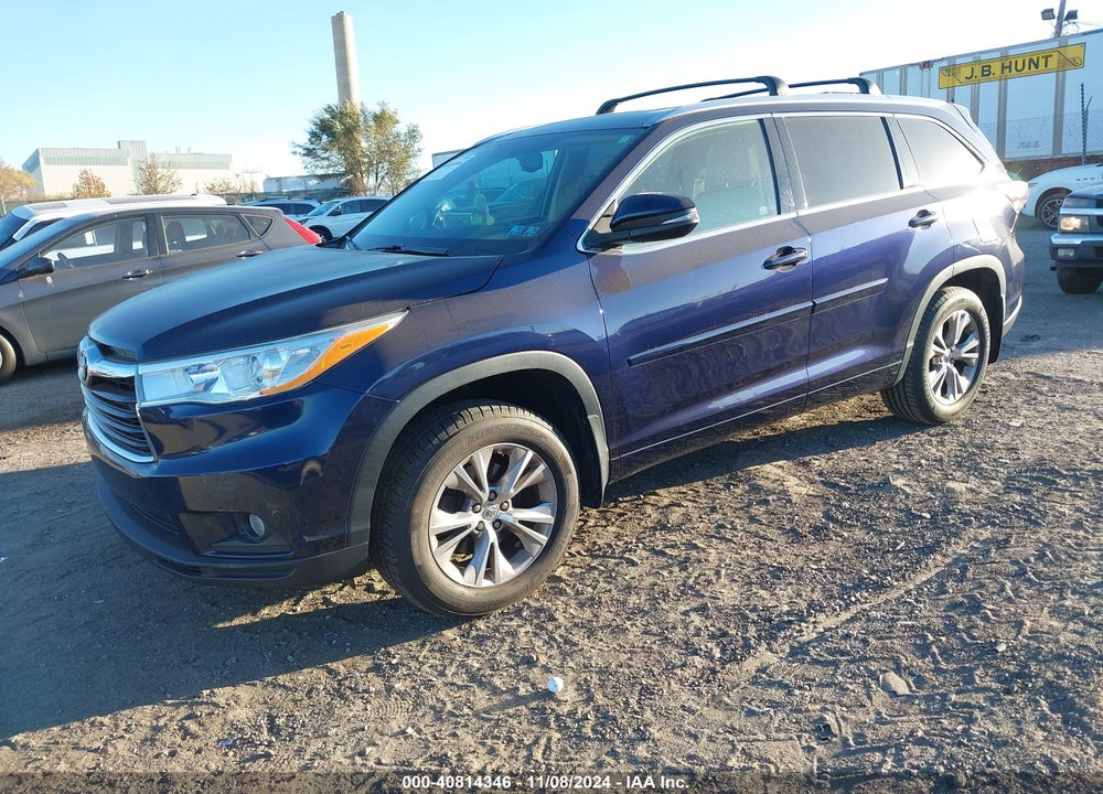 2014 TOYOTA HIGHLANDER XLE V6 VIN: 5TDJKRFH3ES014043