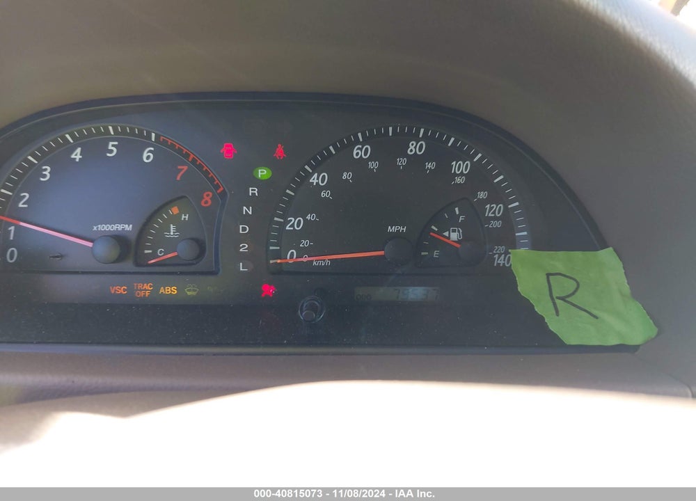 2002 TOYOTA CAMRY XLE V6 VIN: 4T1BF30K12U023885