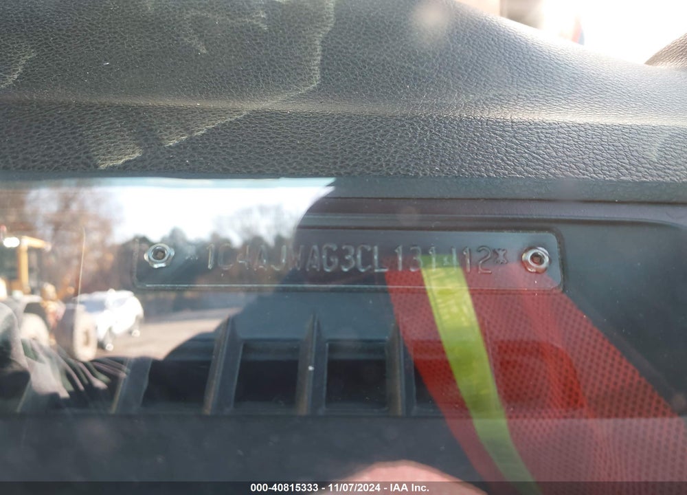 2012 JEEP WRANGLER SPORT VIN: 1C4AJWAG3CL131412